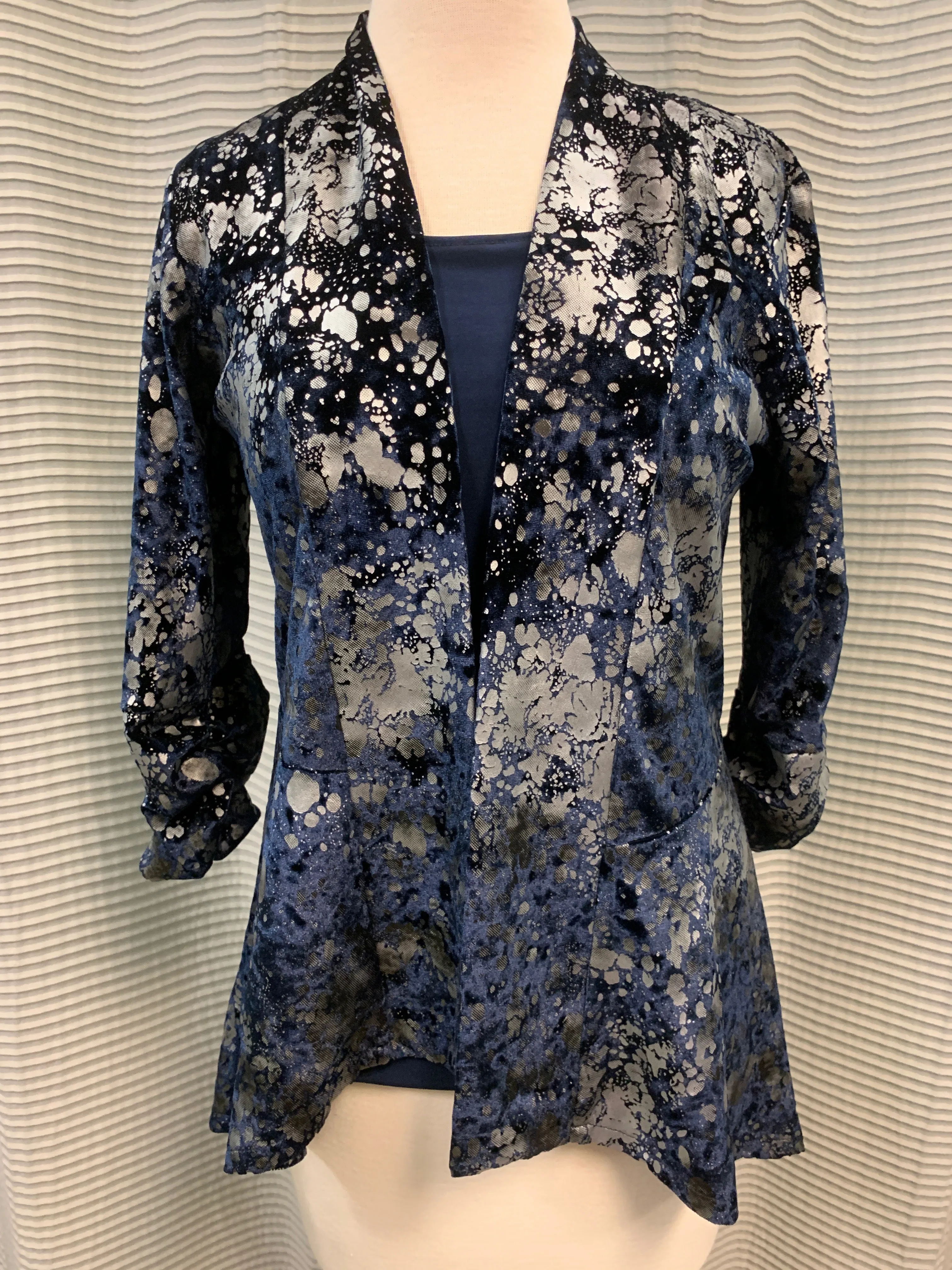 Andria Lieu Navy Silver Kima Set Jacket and Top 8500