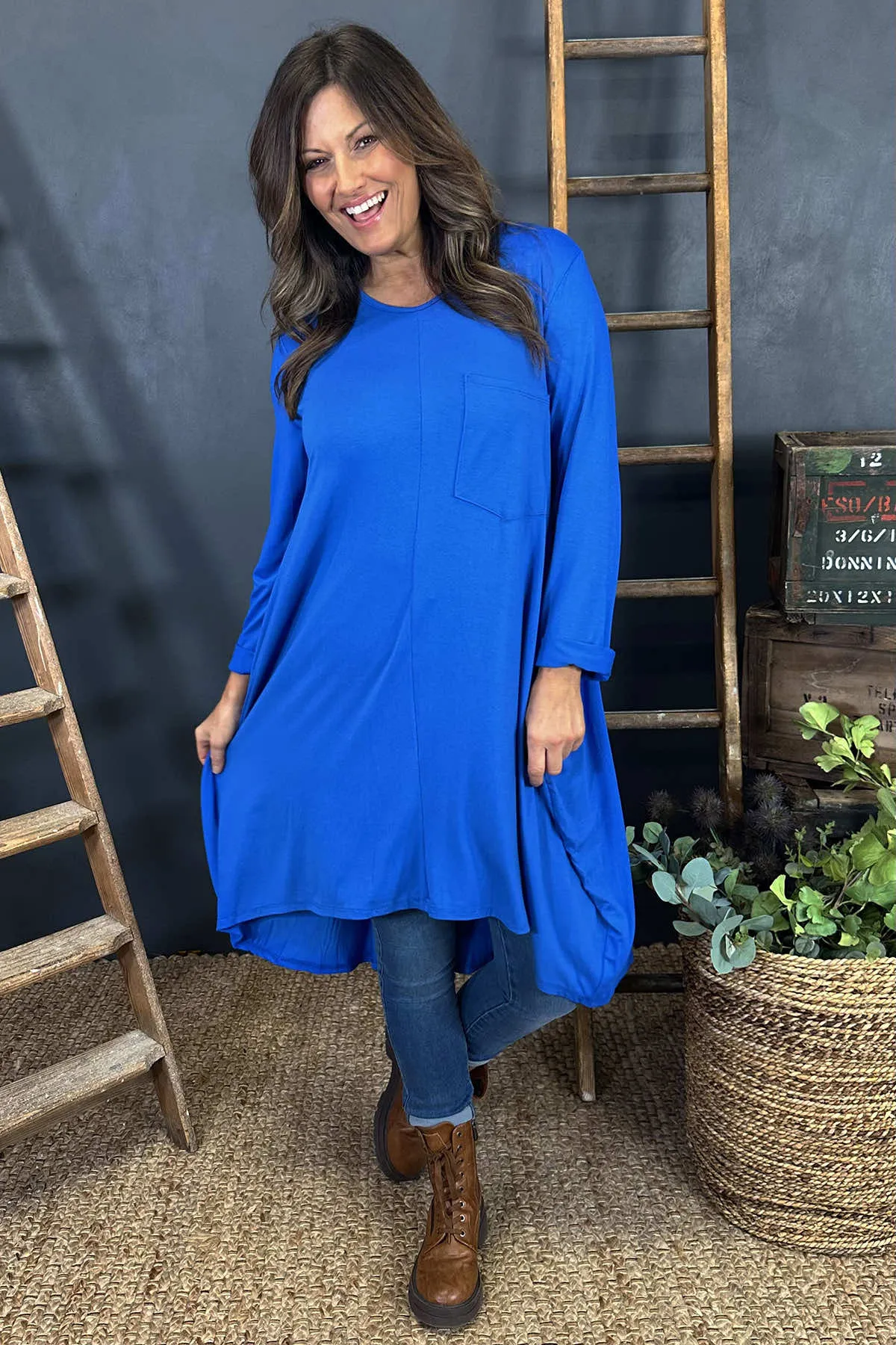 Beryl Pocket Tunic Cobalt