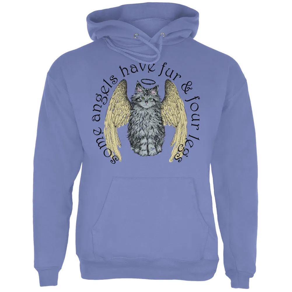 Cat Angel Blue Adult Hoodie