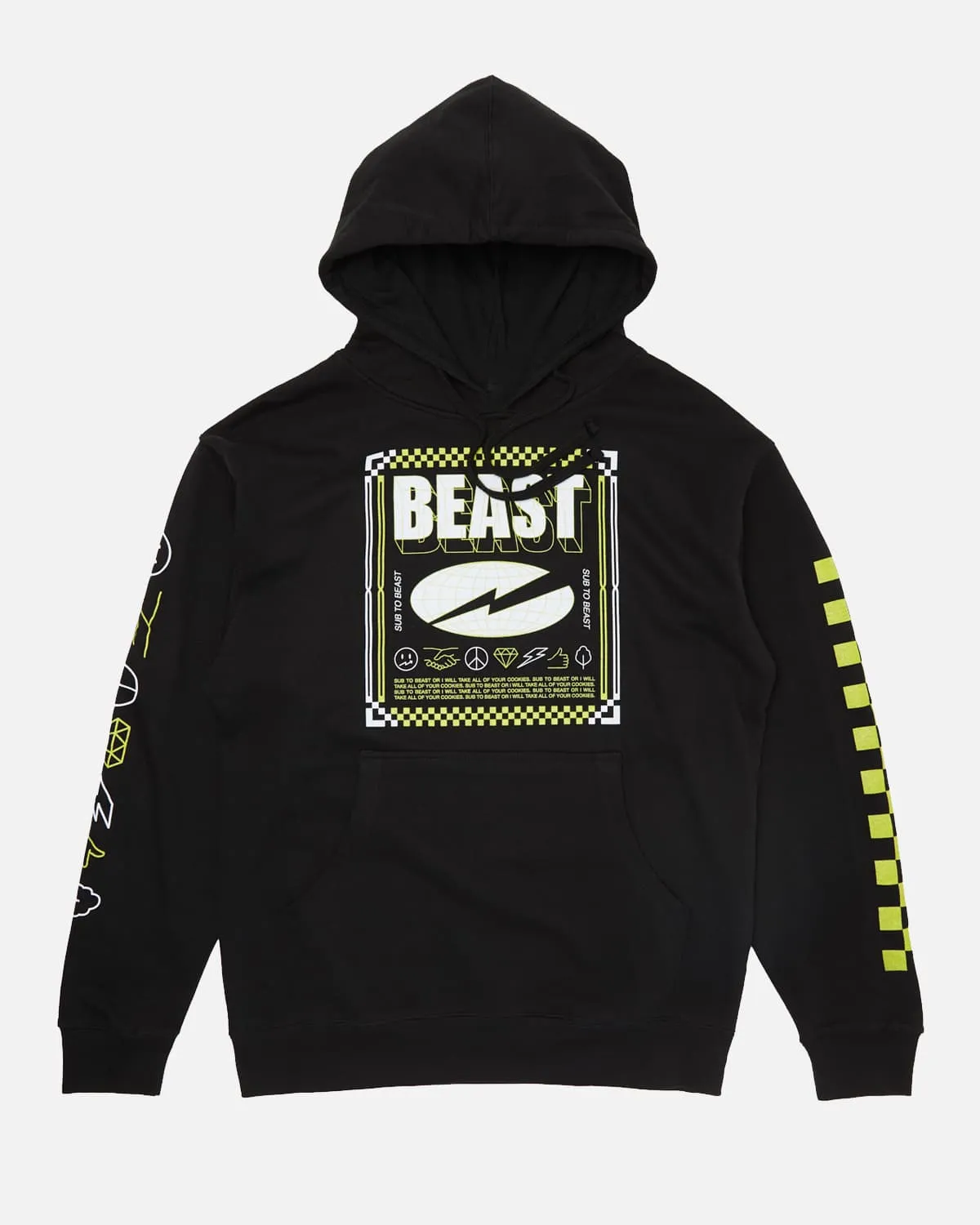 'Checkered Beast' Pullover Hoodie