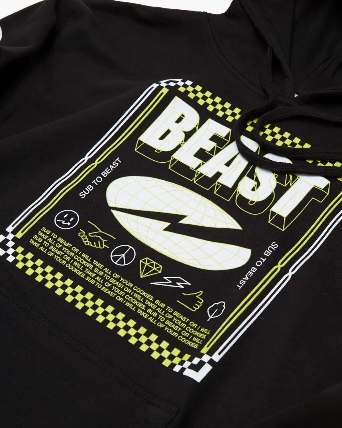 'Checkered Beast' Pullover Hoodie