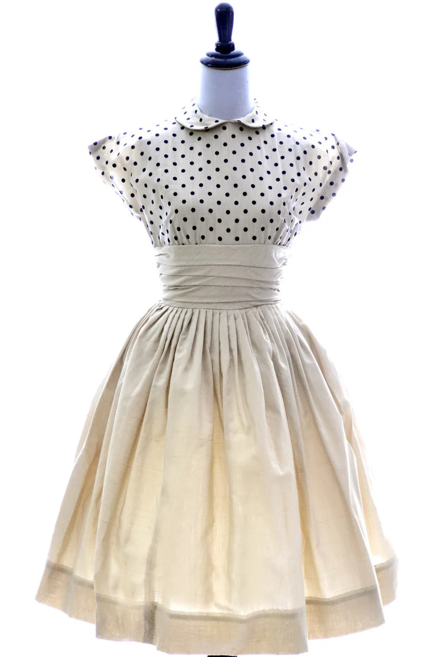 Connie Sage 1950s Vintage Dress and Bolero Jacket Little Girl's Outfit