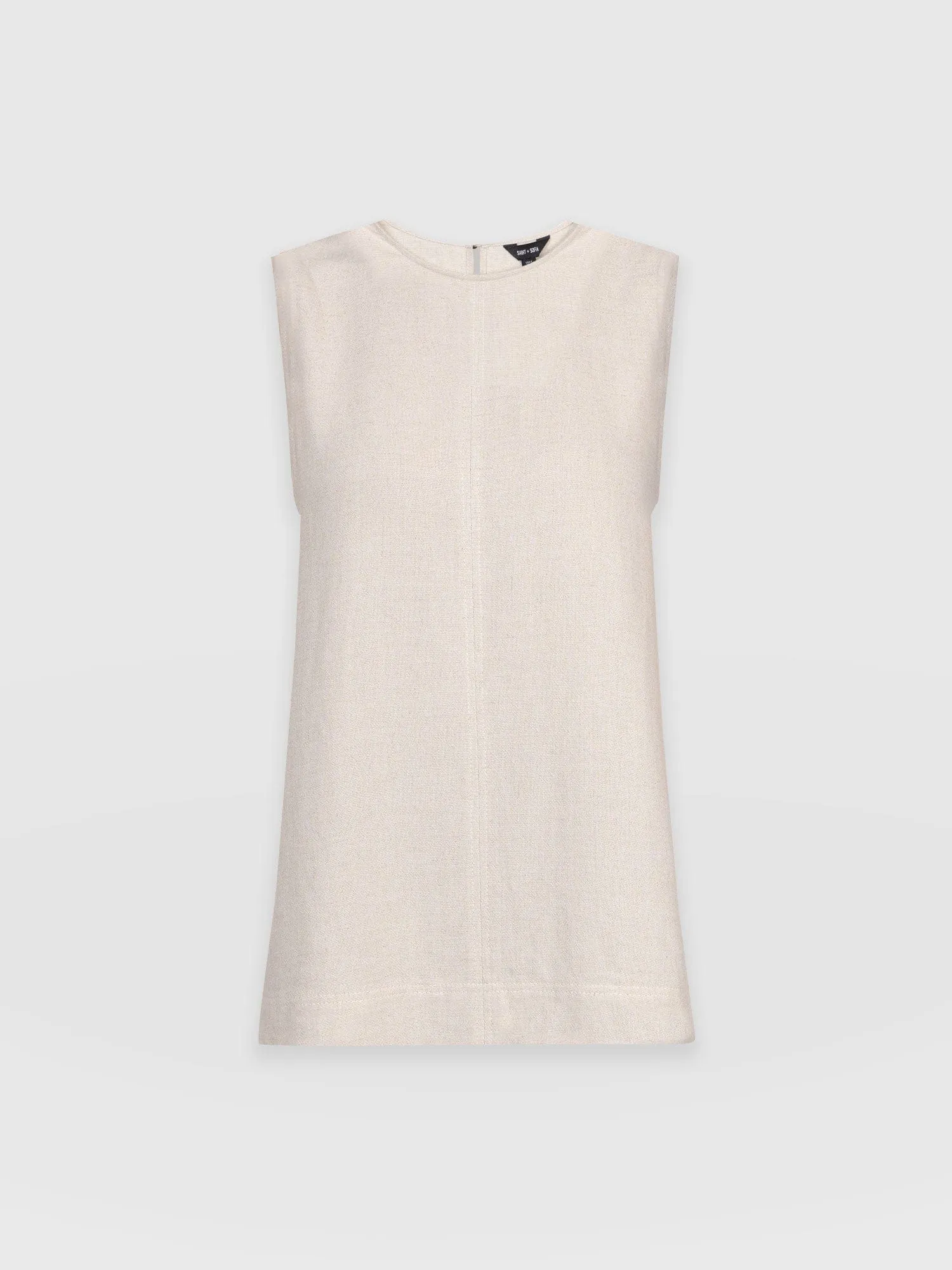 Corinne Linen Tunic  - Oatmeal