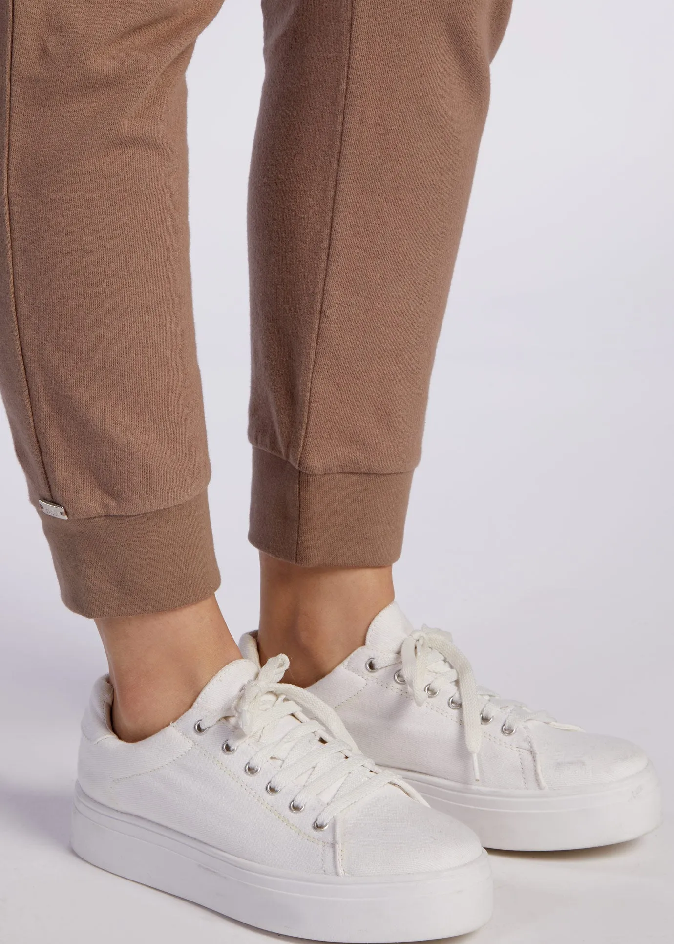 Cotton Cuffed Leggings Khaki - Final Sale