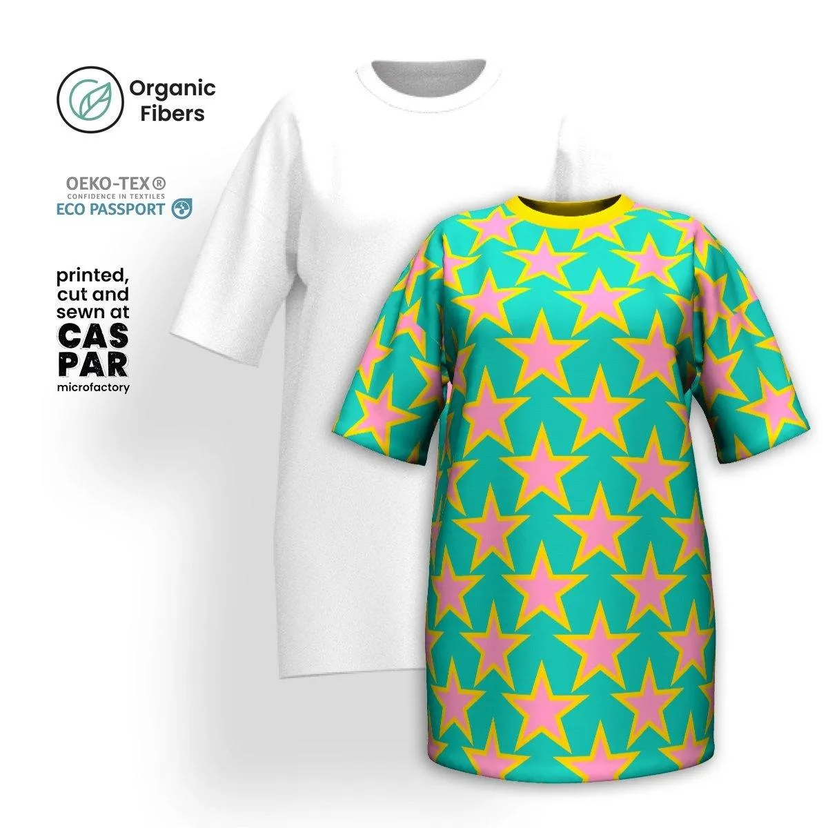 ELLIE STAR mint - T-shirt dress (organic cotton)