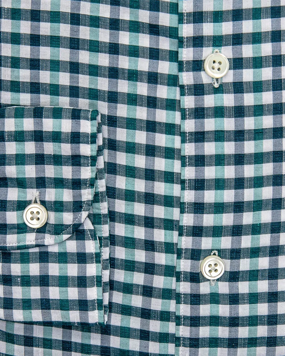 Green Blue and Seafoam Check Dress Shirt