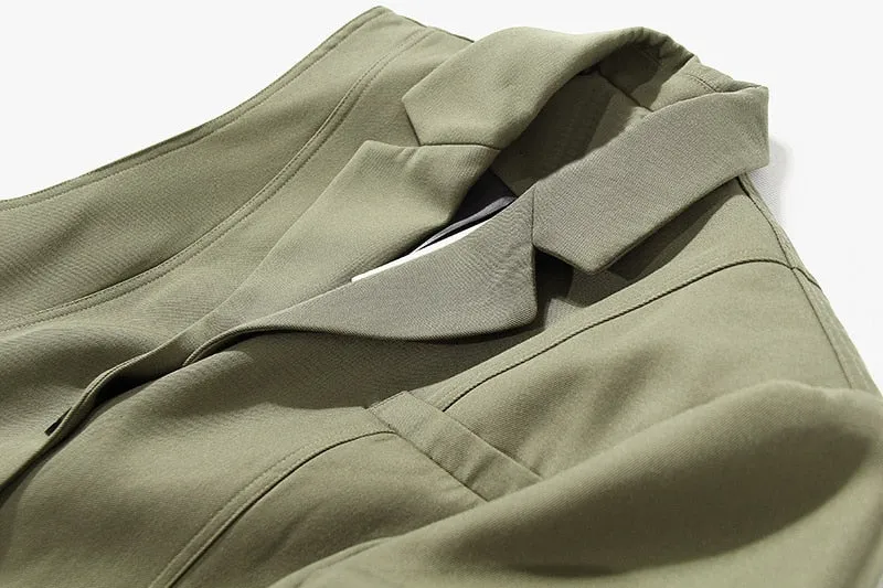Green UNUSUAL Trench Coat with removable half- Jacket