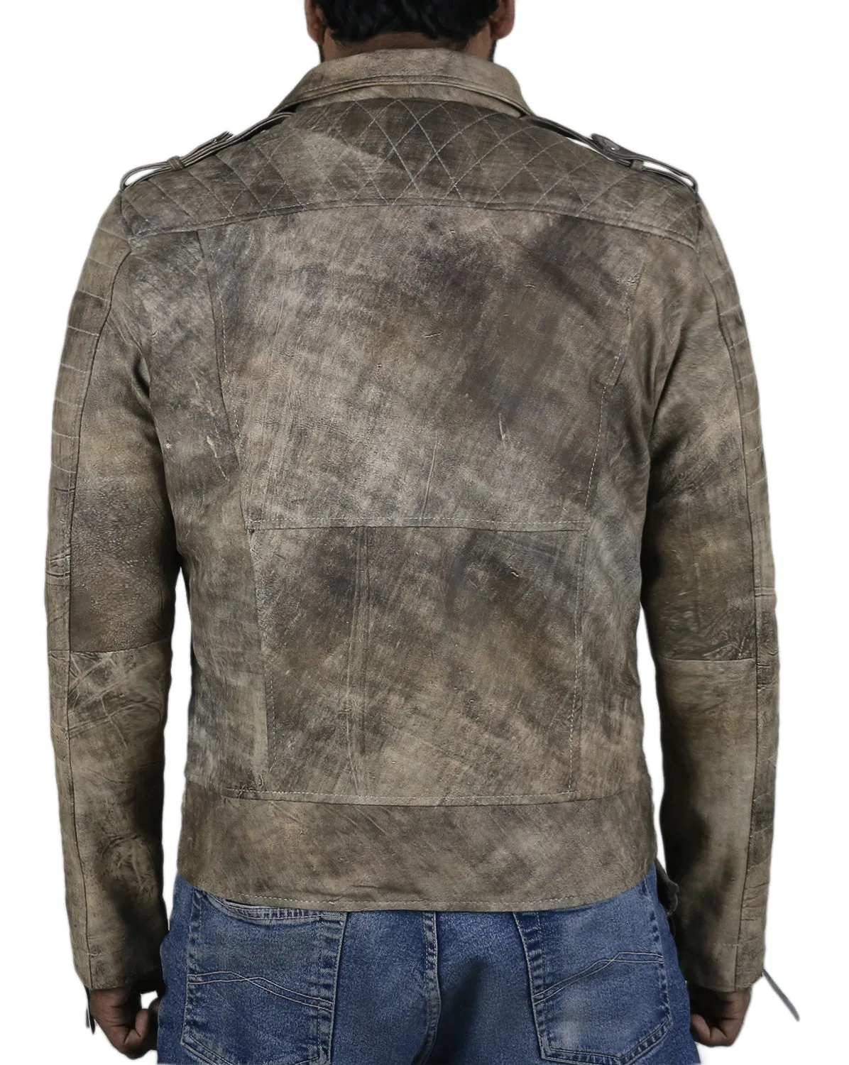 Leather Jackets Hub Mens Genuine Lambskin Leather Jacket (Black, Double Rider Jacket) - 1501474