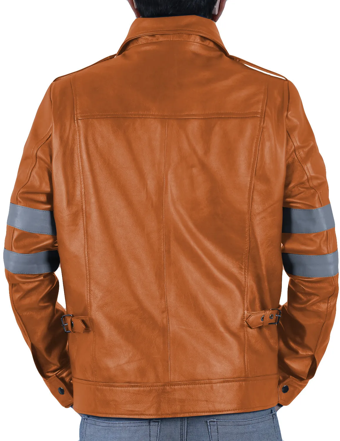 Leather Jackets Hub Mens Genuine Lambskin Leather Jacket (Black, Field Jacket) - 1501127