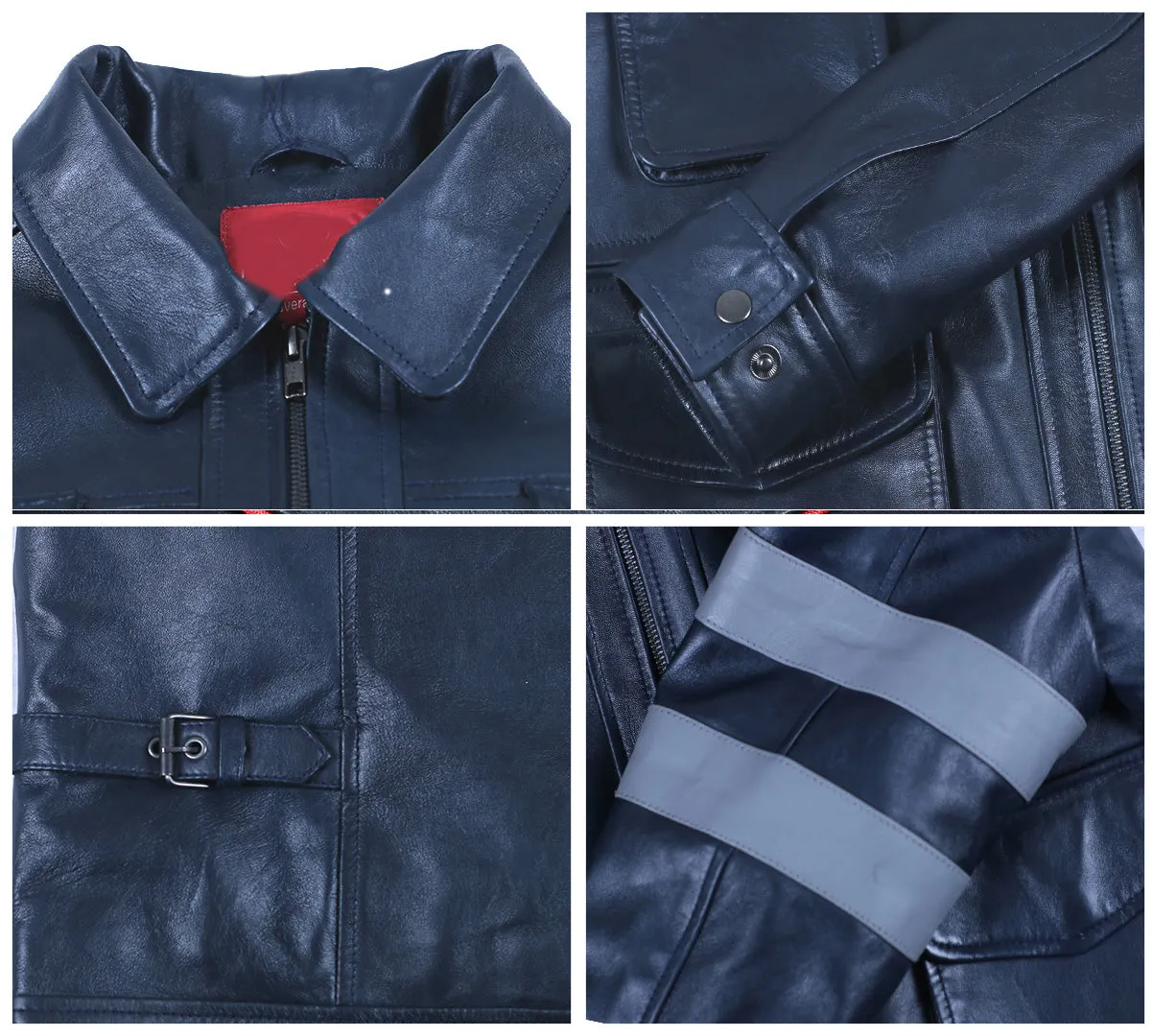 Leather Jackets Hub Mens Genuine Lambskin Leather Jacket (Black, Field Jacket) - 1501127