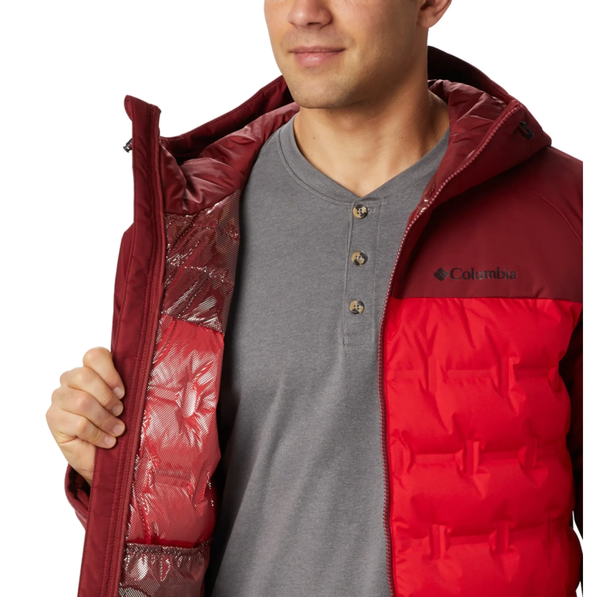 Men Grand Trek Down Jacket - Mountain Red Red Jasper