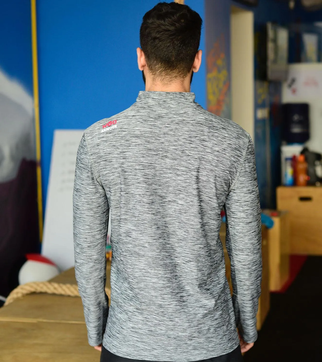 Men's Dry Fit Half Zip Long Sleeve Running T-Shirt