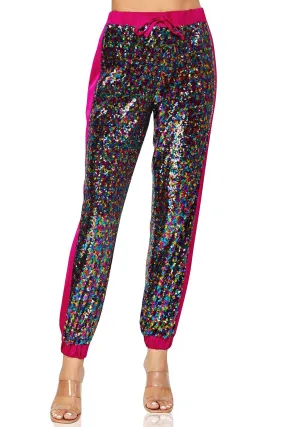 Mix Colors Sequin Joggers