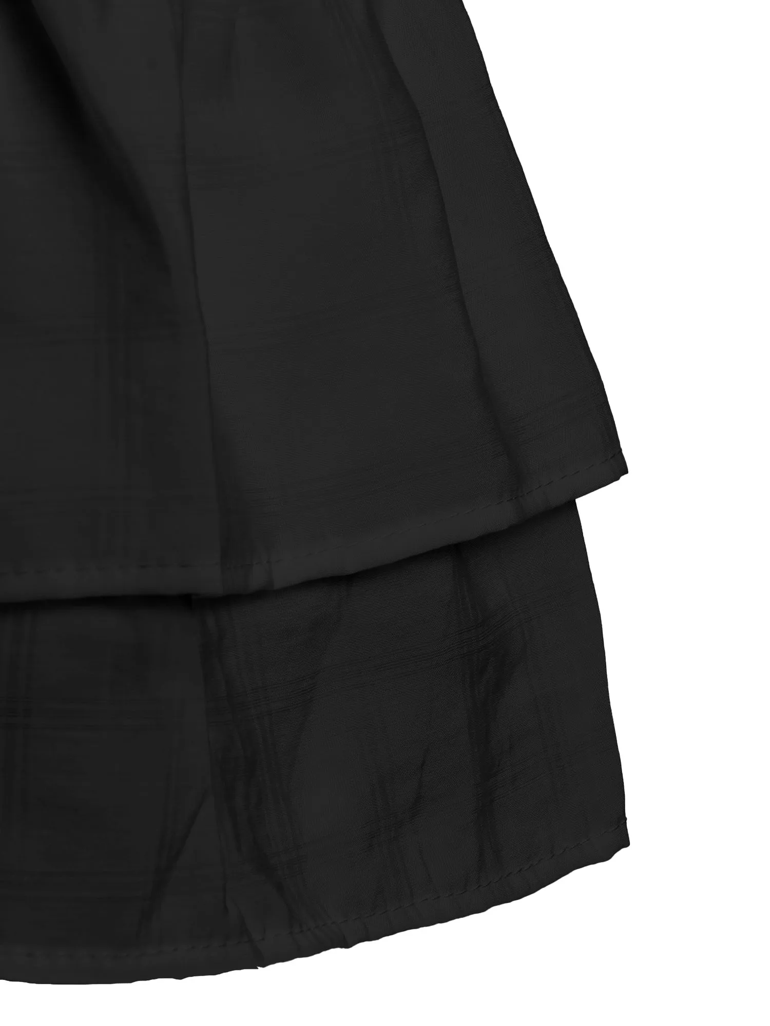 Monaco Pleated Metallic Shirt Dress (Black)