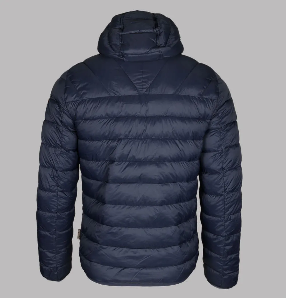 Napapijri Aerons Hooded Quilted Jacket Navy Blue