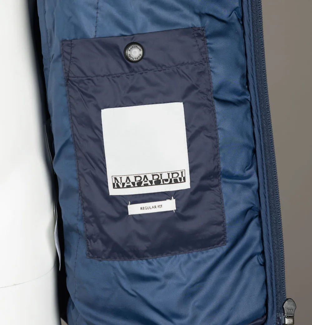 Napapijri Aerons Hooded Quilted Jacket Navy Blue