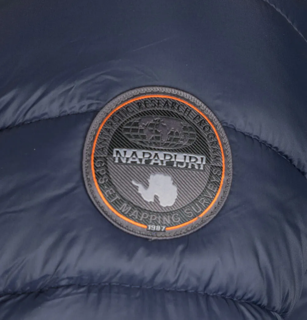 Napapijri Aerons Hooded Quilted Jacket Navy Blue