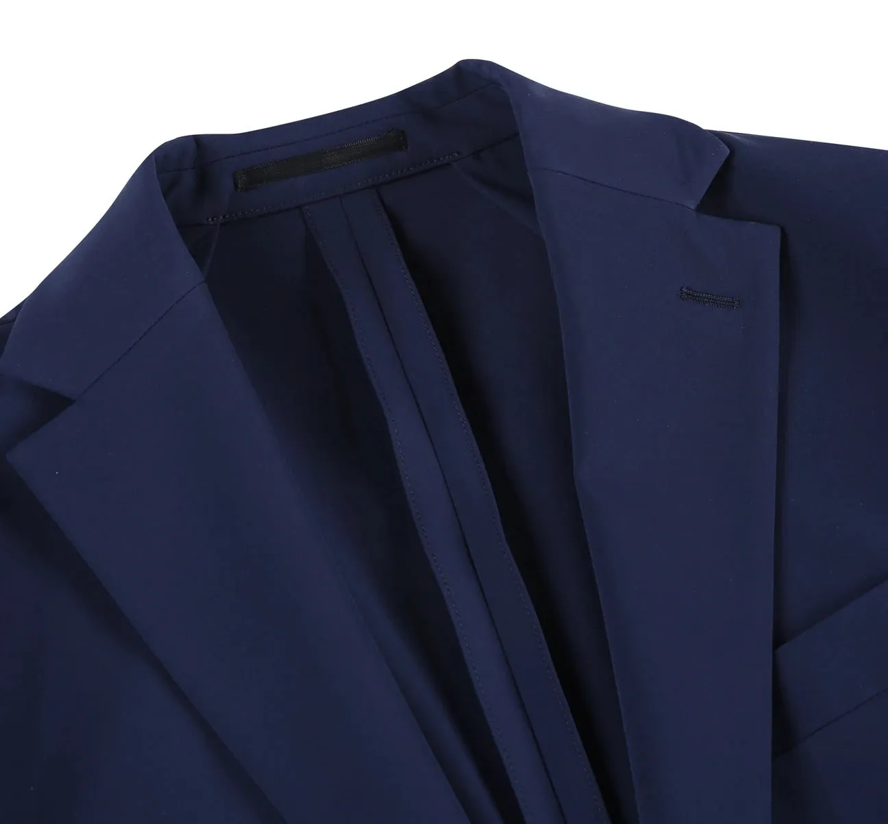 Pellagio Navy Slim Fit Unstructured Solid Sport Suit PF21-9