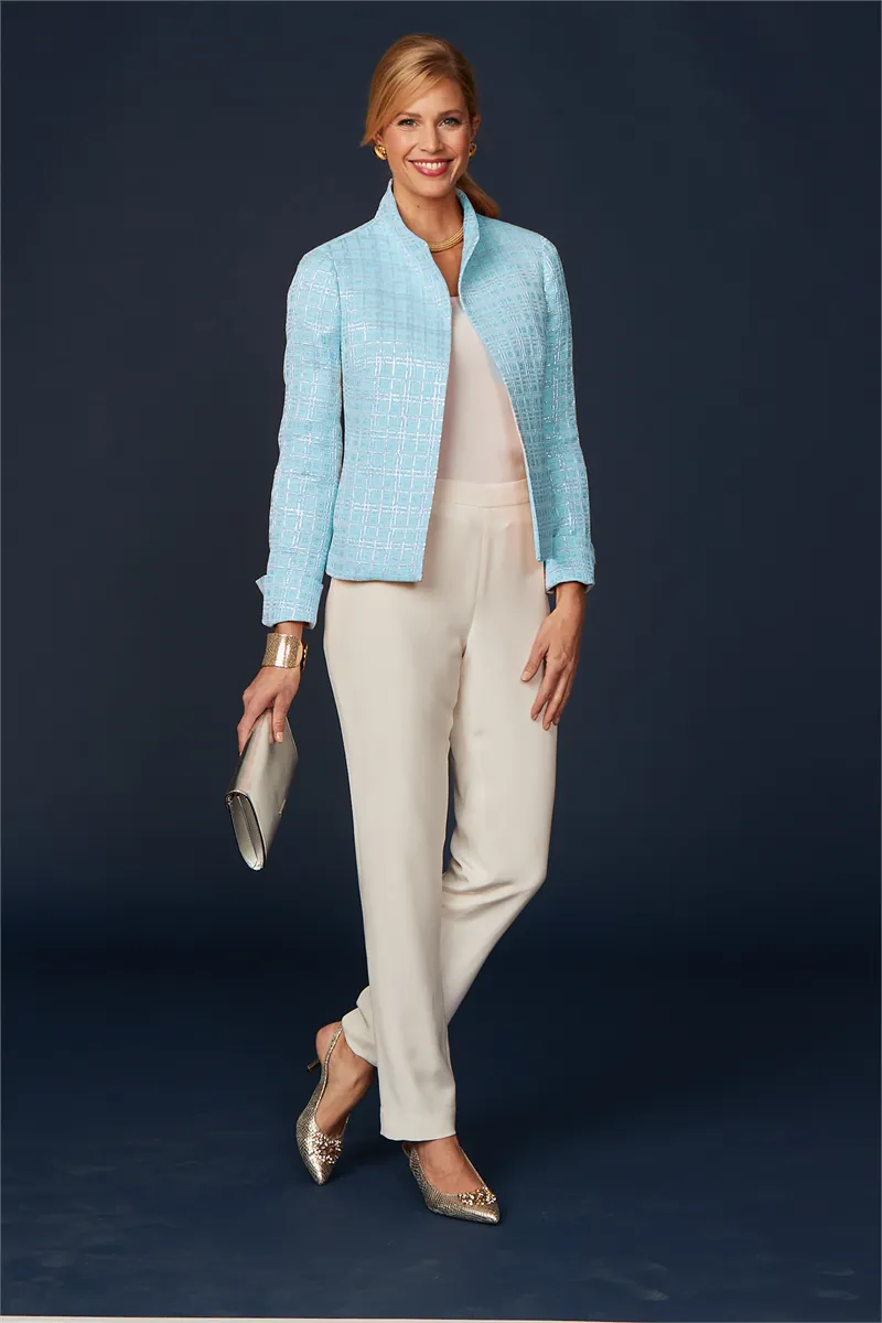 Plaid with Silver Lurex Suzanne