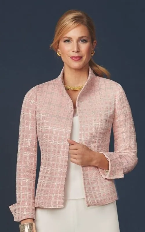 Plaid with Silver Lurex Suzanne