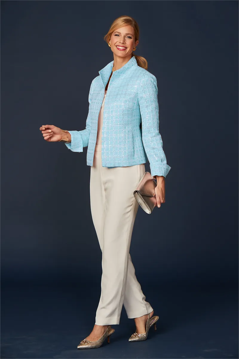 Plaid with Silver Lurex Suzanne