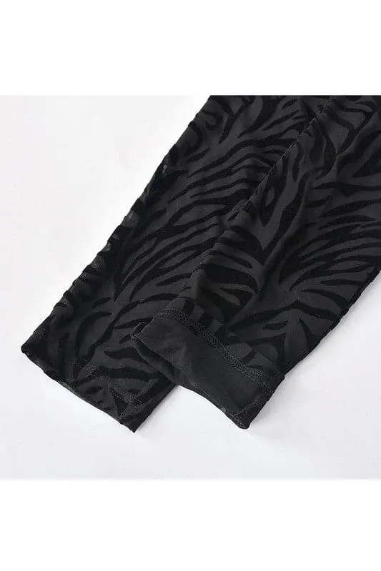 PY365 Mesh Graphic Tights