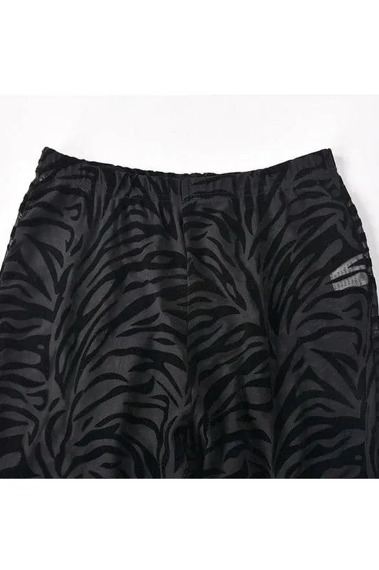 PY365 Mesh Graphic Tights