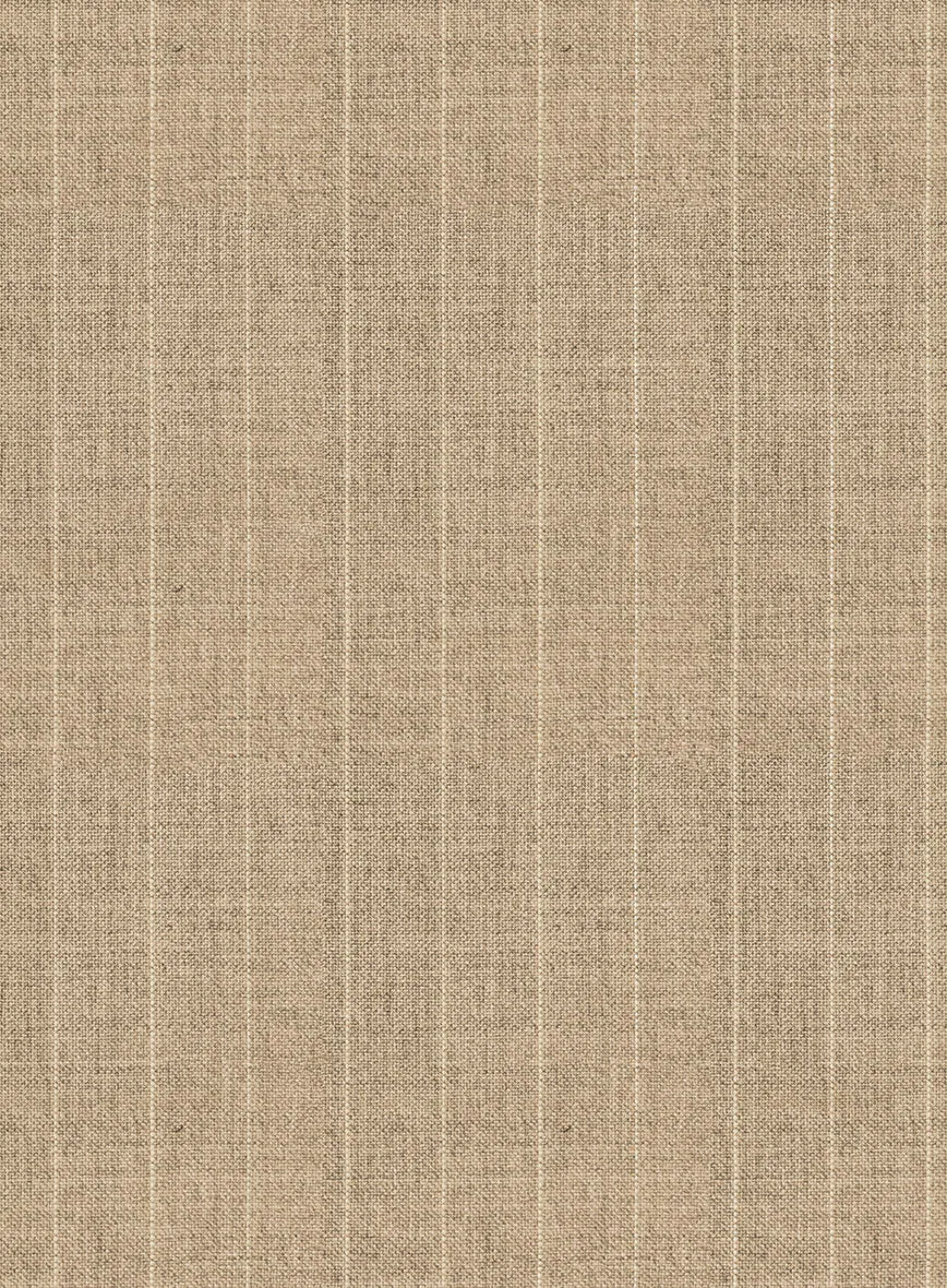 Scabal Cosmopolitan Pinstripe Beige Wool Jacket