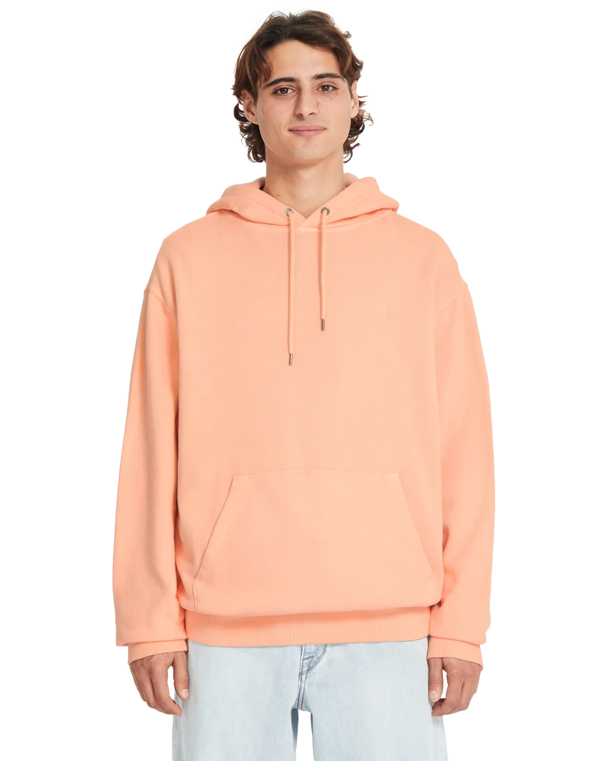 Single Stone Pullover Hoodie in Pale Peach