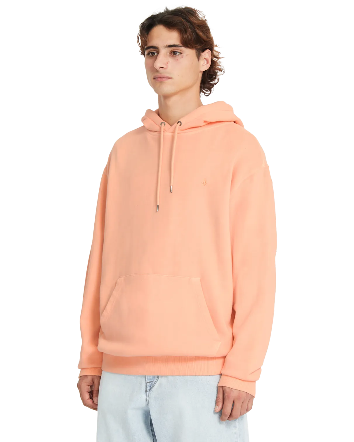 Single Stone Pullover Hoodie in Pale Peach
