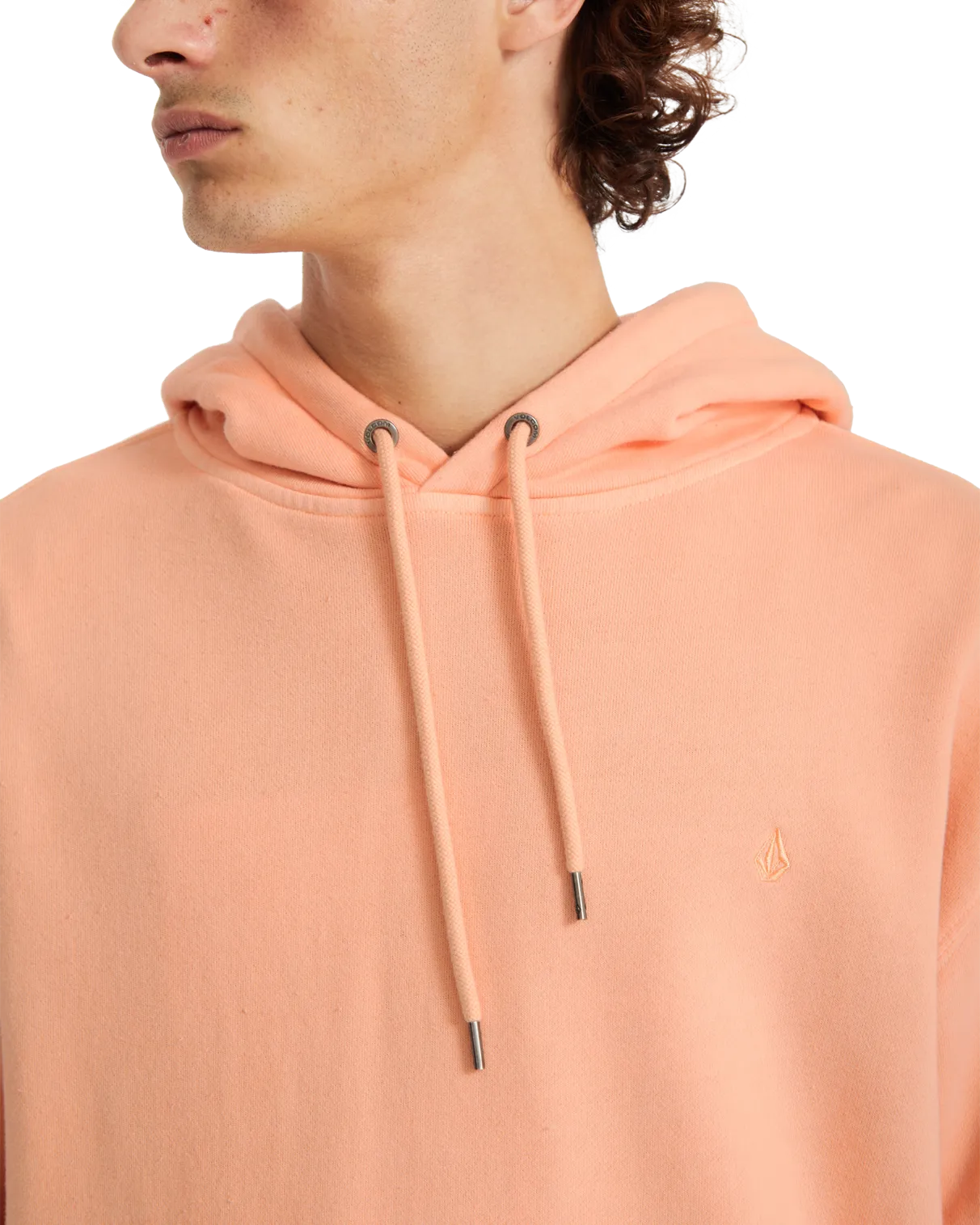 Single Stone Pullover Hoodie in Pale Peach