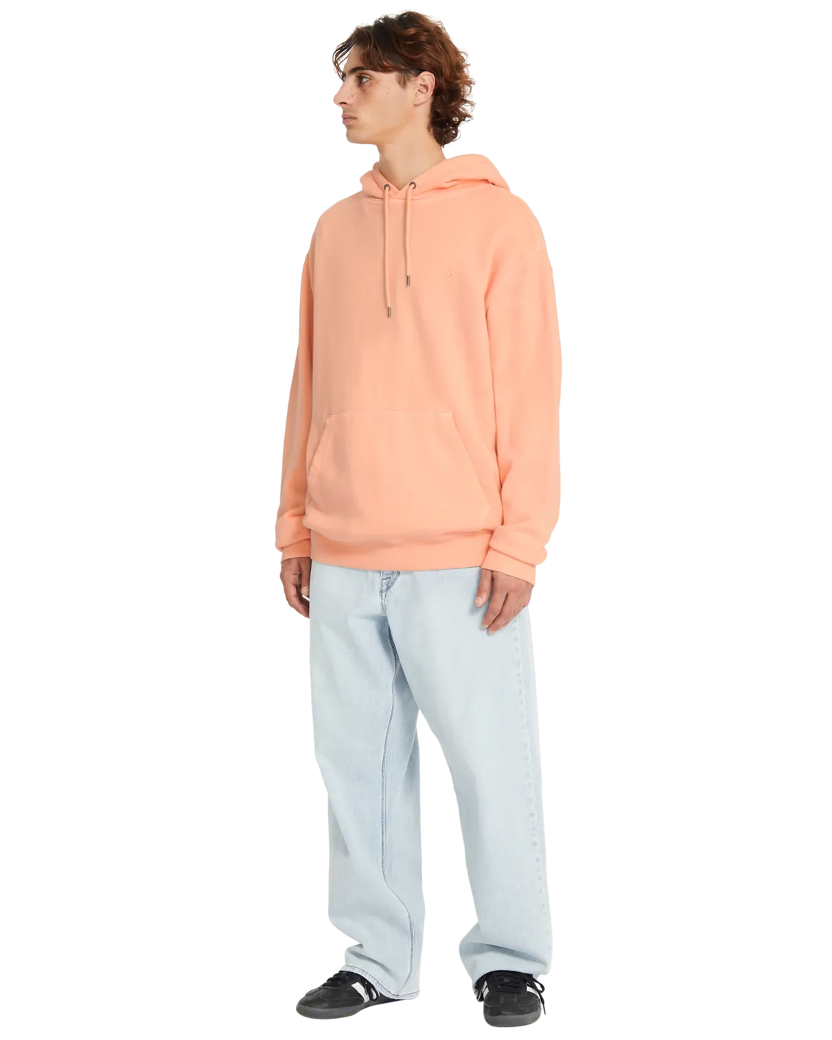 Single Stone Pullover Hoodie in Pale Peach