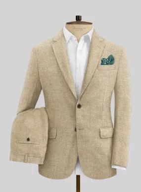 Solbiati Herringbone Beige Linen Suit