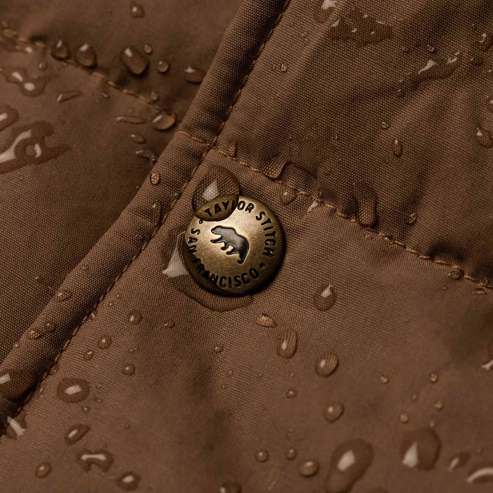 The Garrison Shirt Jacket in British Khaki Dry Wax