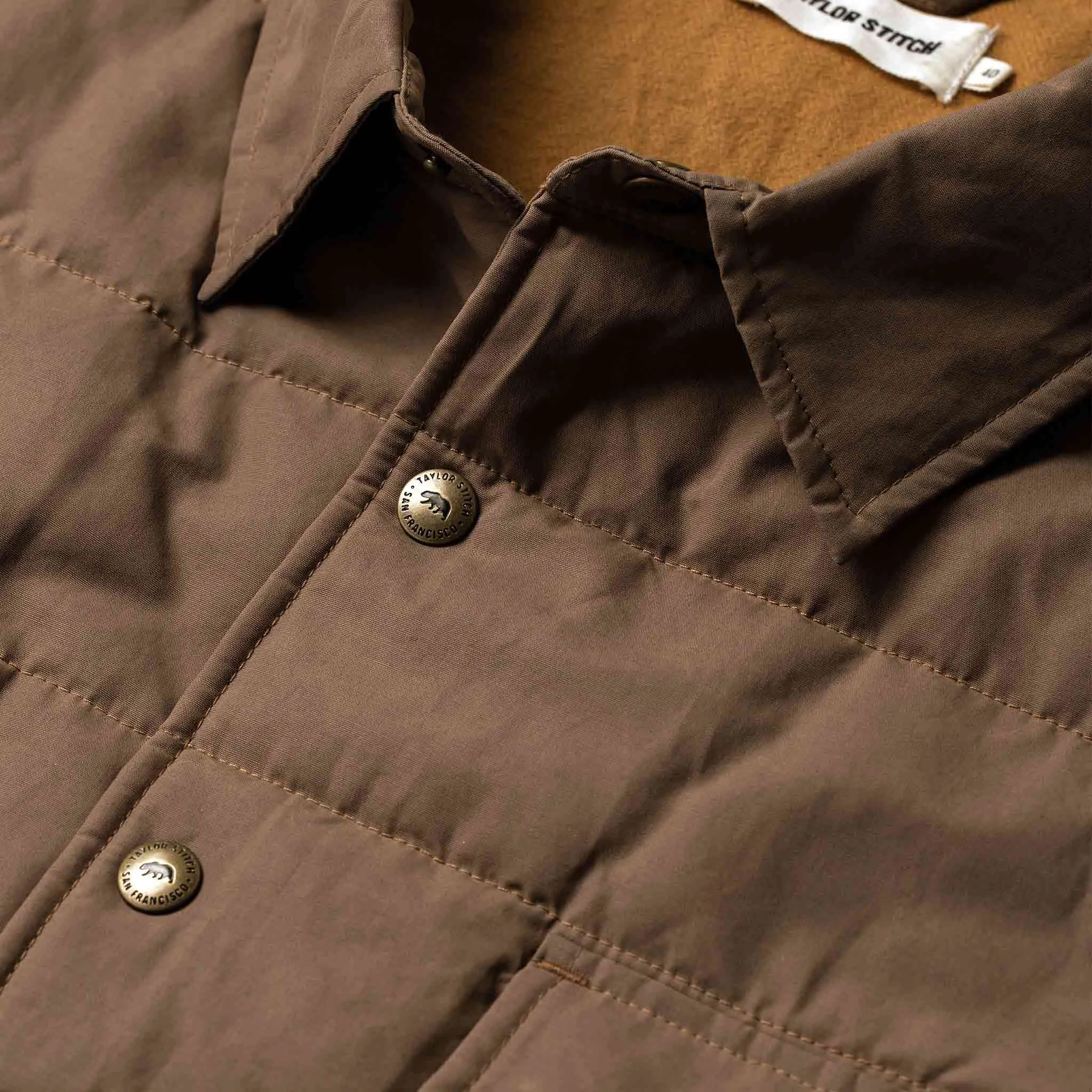 The Garrison Shirt Jacket in British Khaki Dry Wax
