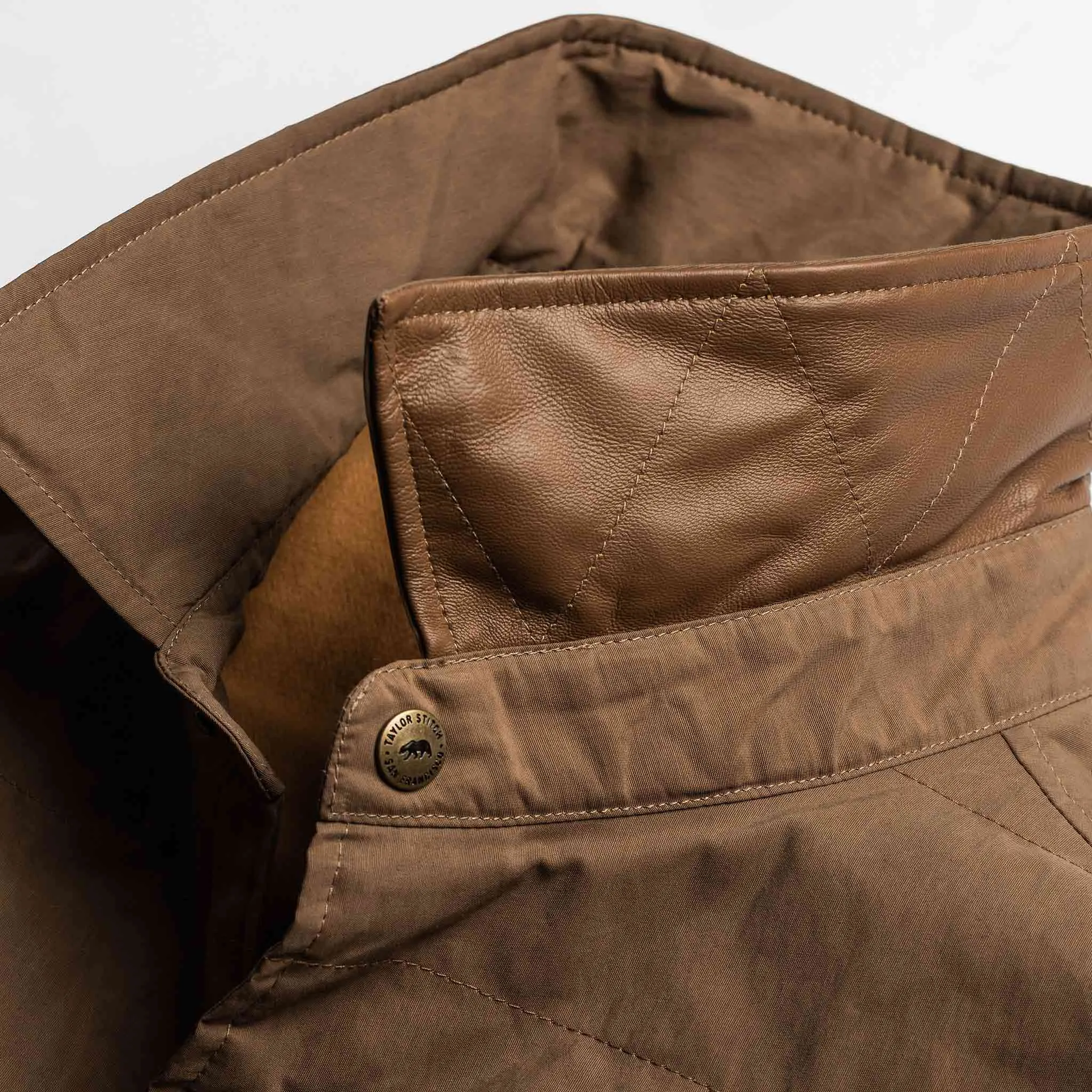 The Garrison Shirt Jacket in British Khaki Dry Wax