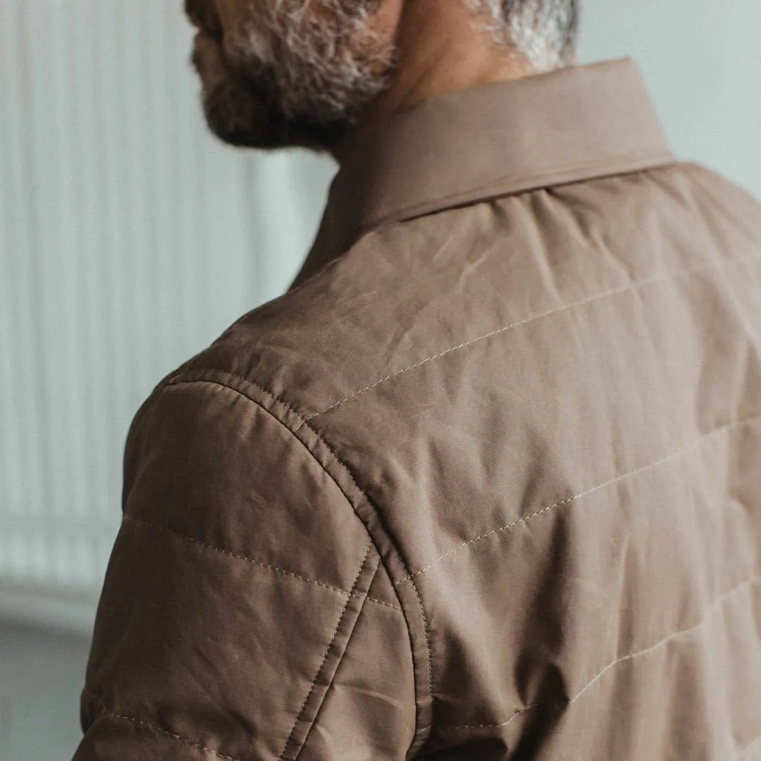 The Garrison Shirt Jacket in British Khaki Dry Wax
