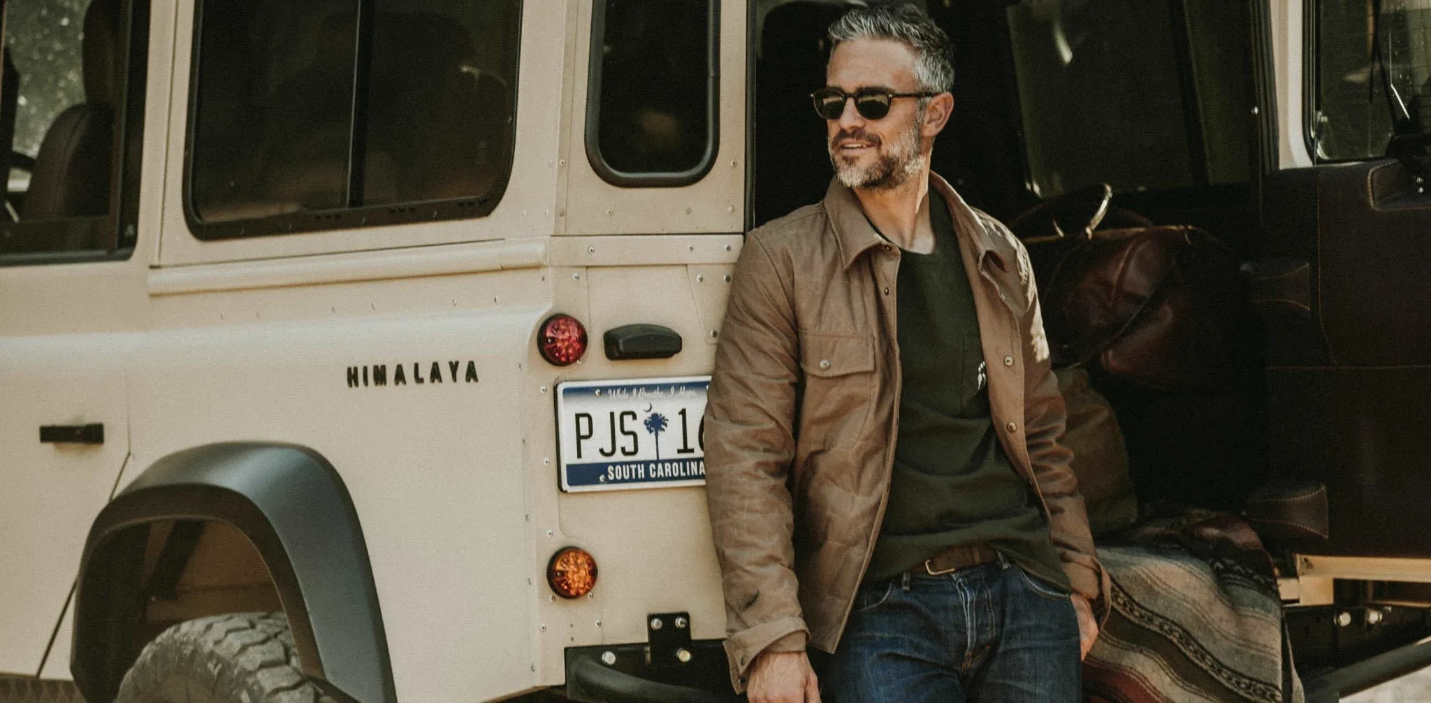 The Garrison Shirt Jacket in British Khaki Dry Wax