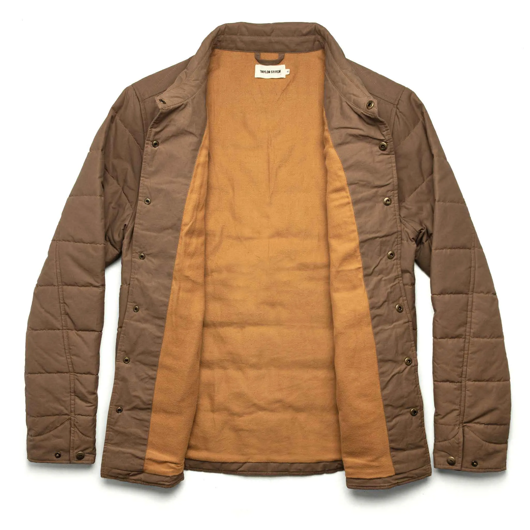 The Garrison Shirt Jacket in British Khaki Dry Wax
