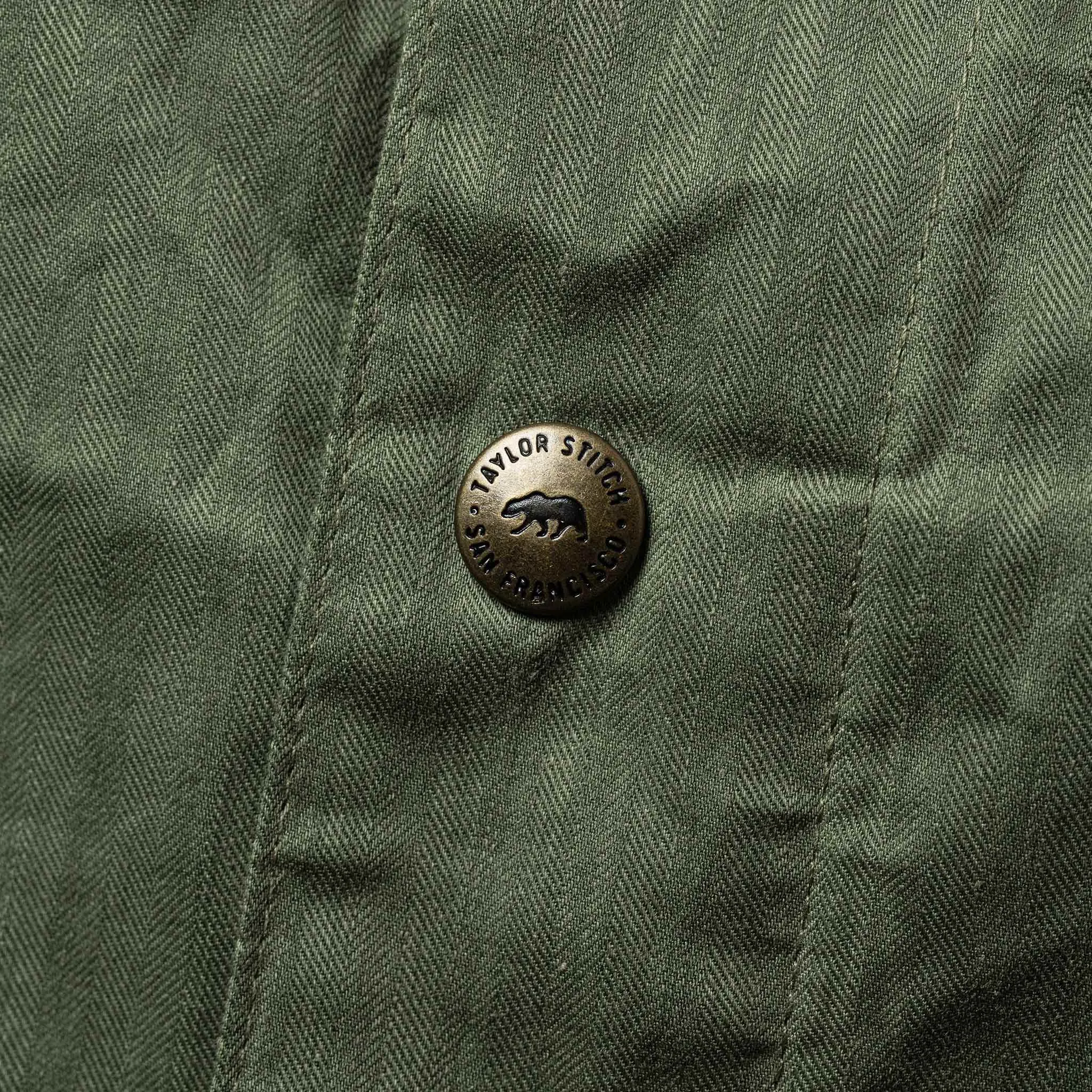 The Lombardi Jacket in Olive Dry Wax