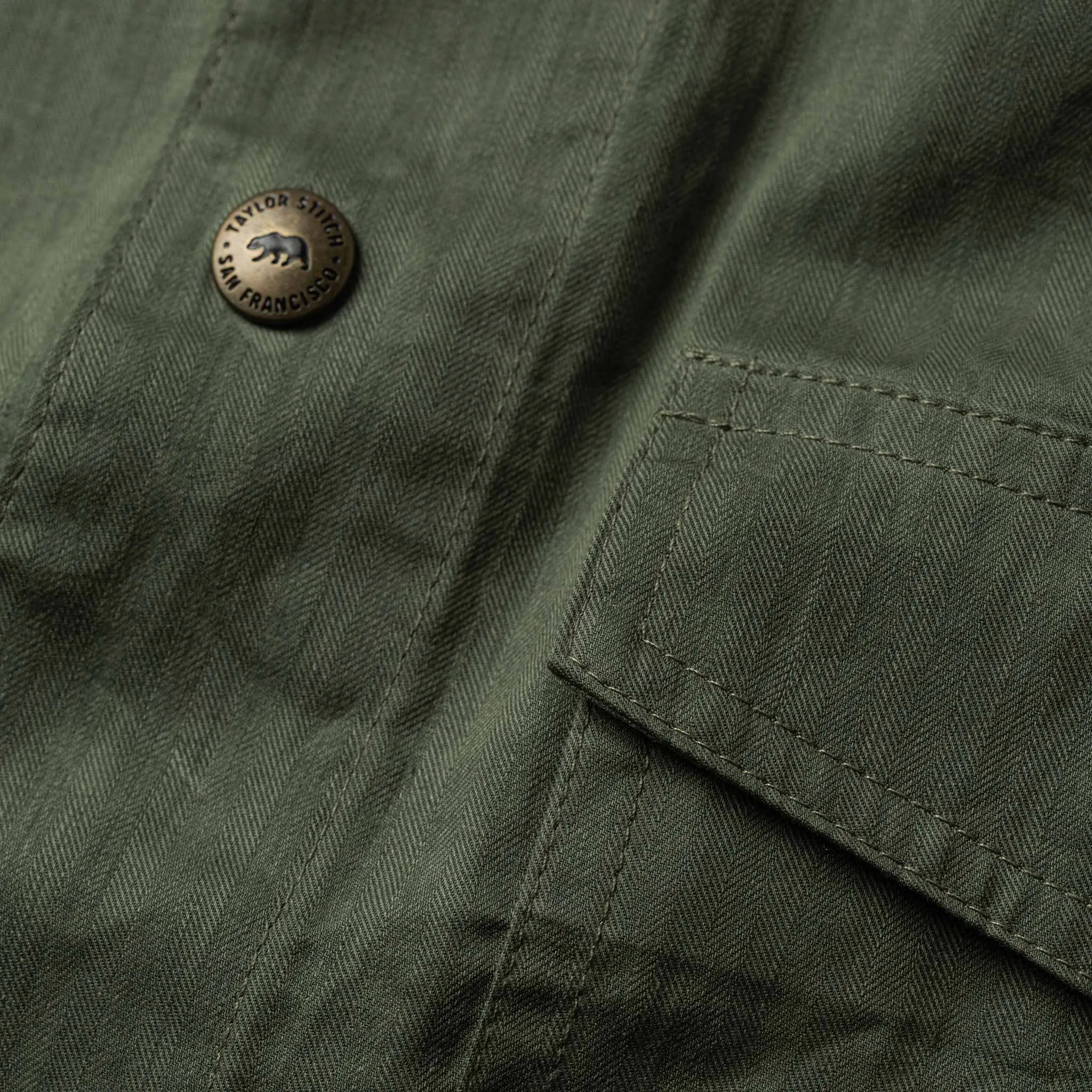 The Lombardi Jacket in Olive Dry Wax