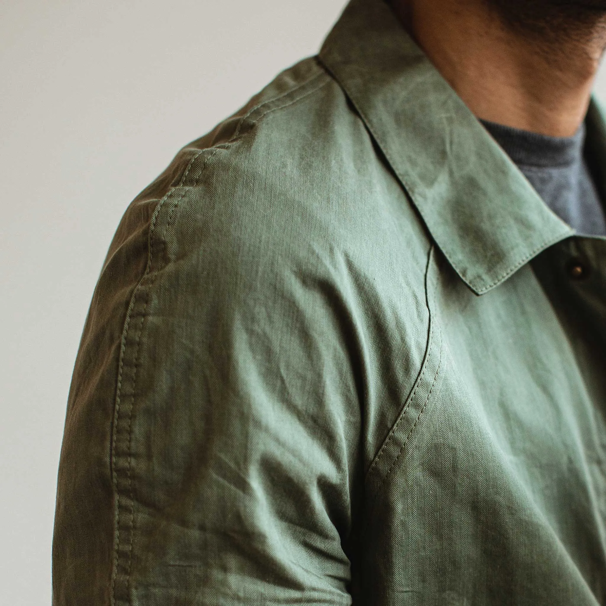 The Lombardi Jacket in Olive Dry Wax
