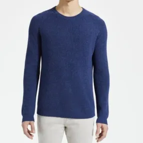 Theory Raglan Sweater in Ribbed Cashmere Indigo