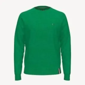 TOMMY HILFIGER  men's green round-neck sweater