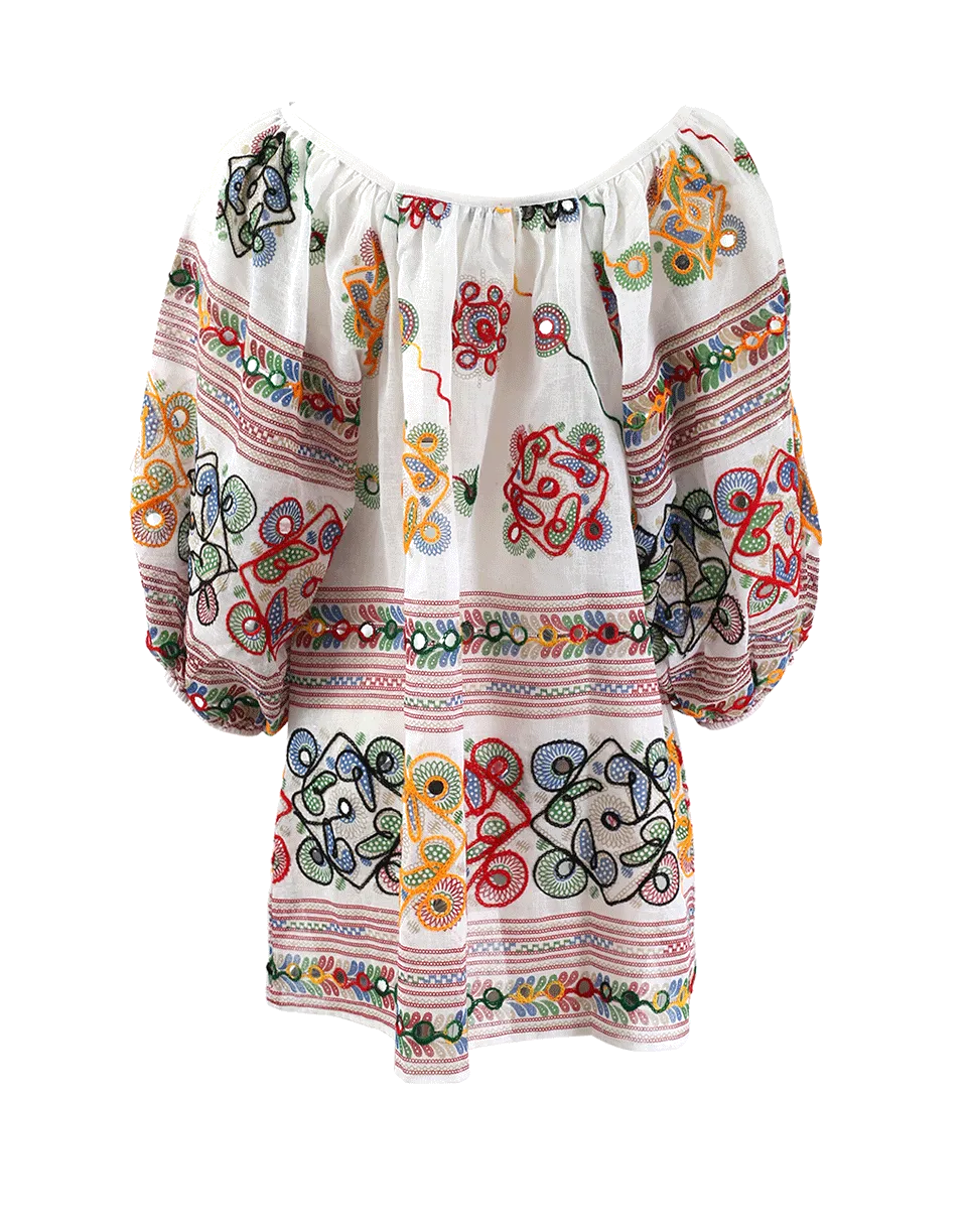 Tribal Boho Embroidered Blouse