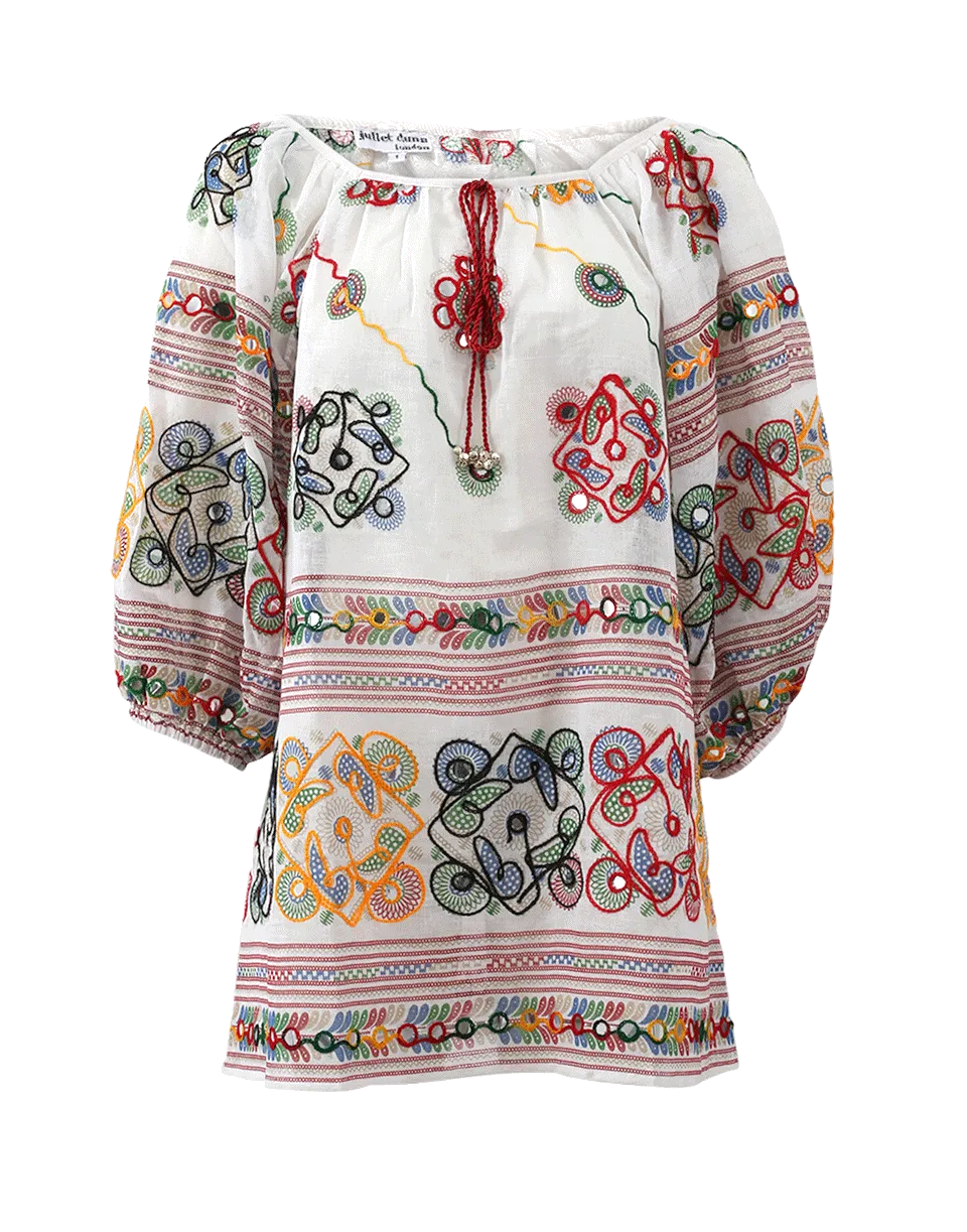 Tribal Boho Embroidered Blouse