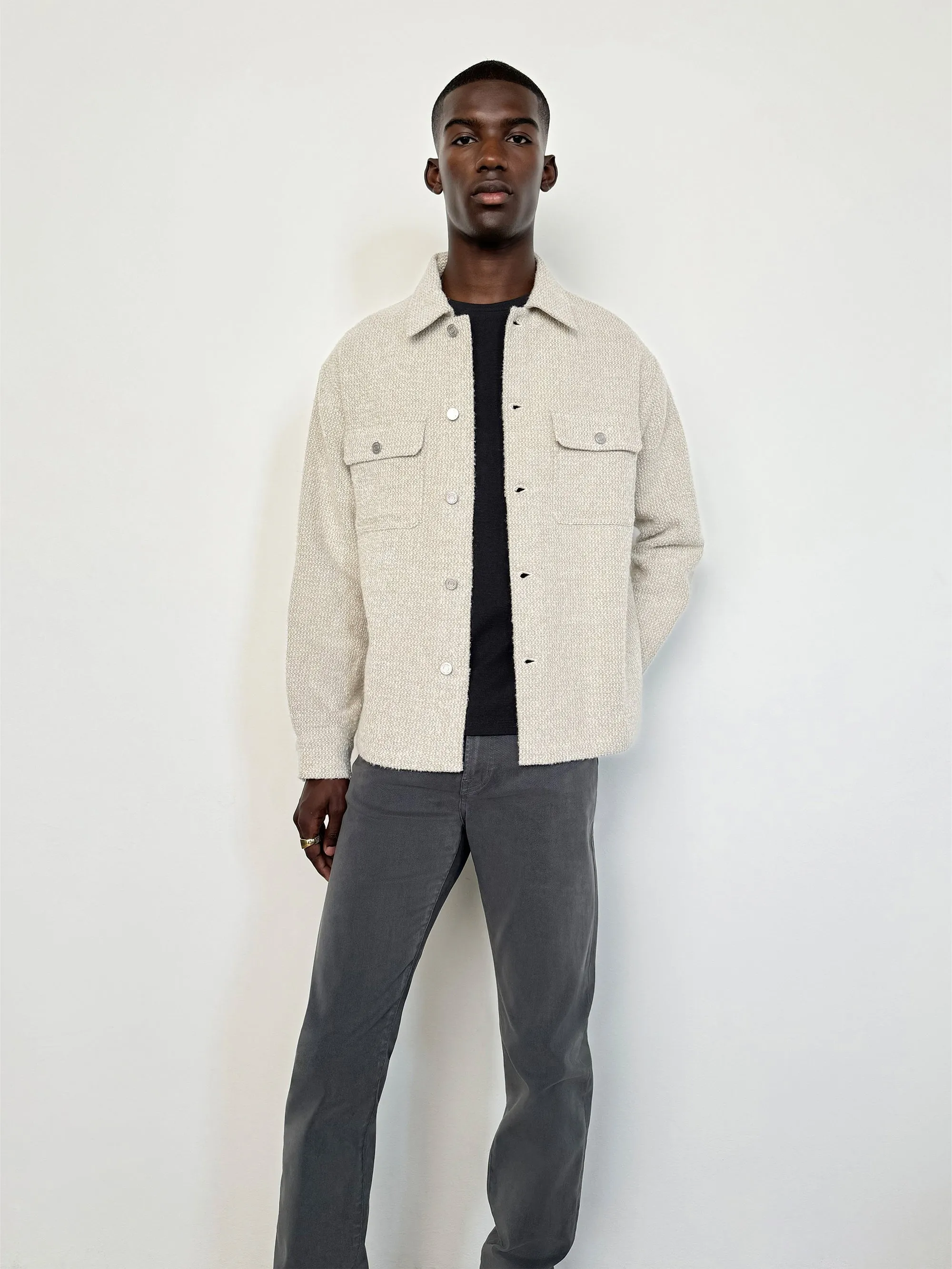 Tweed Overshirt Jacket -- Dove Tweed