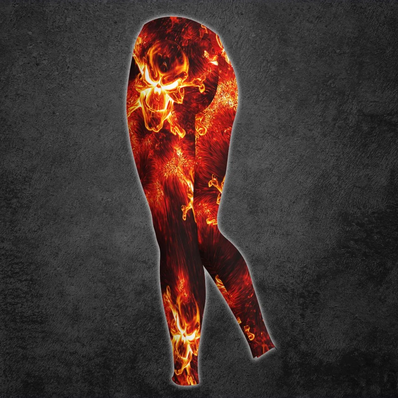Volcano Skull Print Combo Hoodie and Leggings