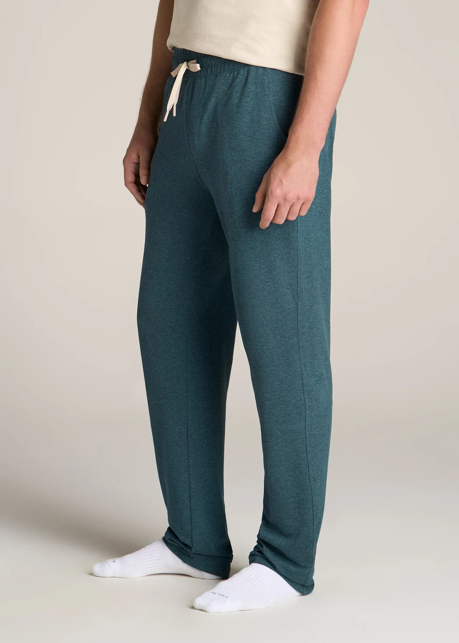 Weekender Stretch Men's Tall Lounge Pant in Dark Teal Mix