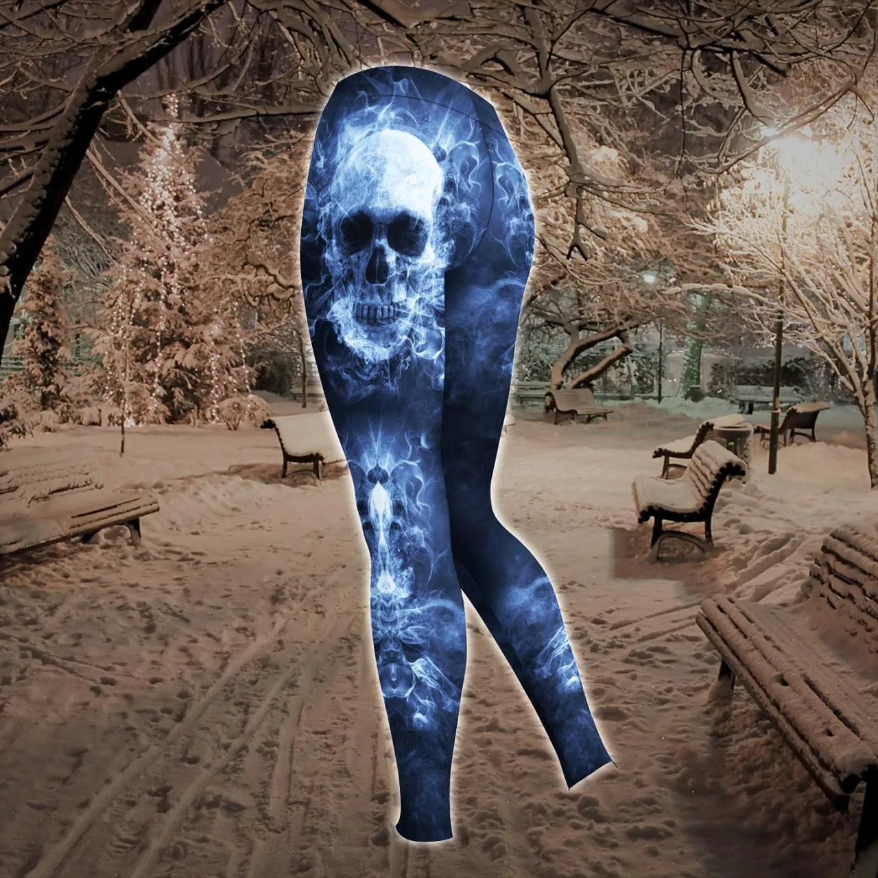 Winter Color Skull Combo Hoodie and Leggings
